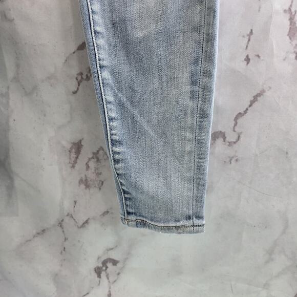 Anthropologie Jeans Womens 26 Skinny High Rise Light Wash Pilcro Distressed - Picture 5 of 12